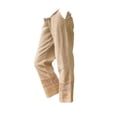 thumbnail image 4 of Women Casual Lightweight Elastic Waist Pants with Pockets Cotton Linen Cropped Pants Loose Solid Color Trousers by Yigetop Khaki 3XL, 4 of 5