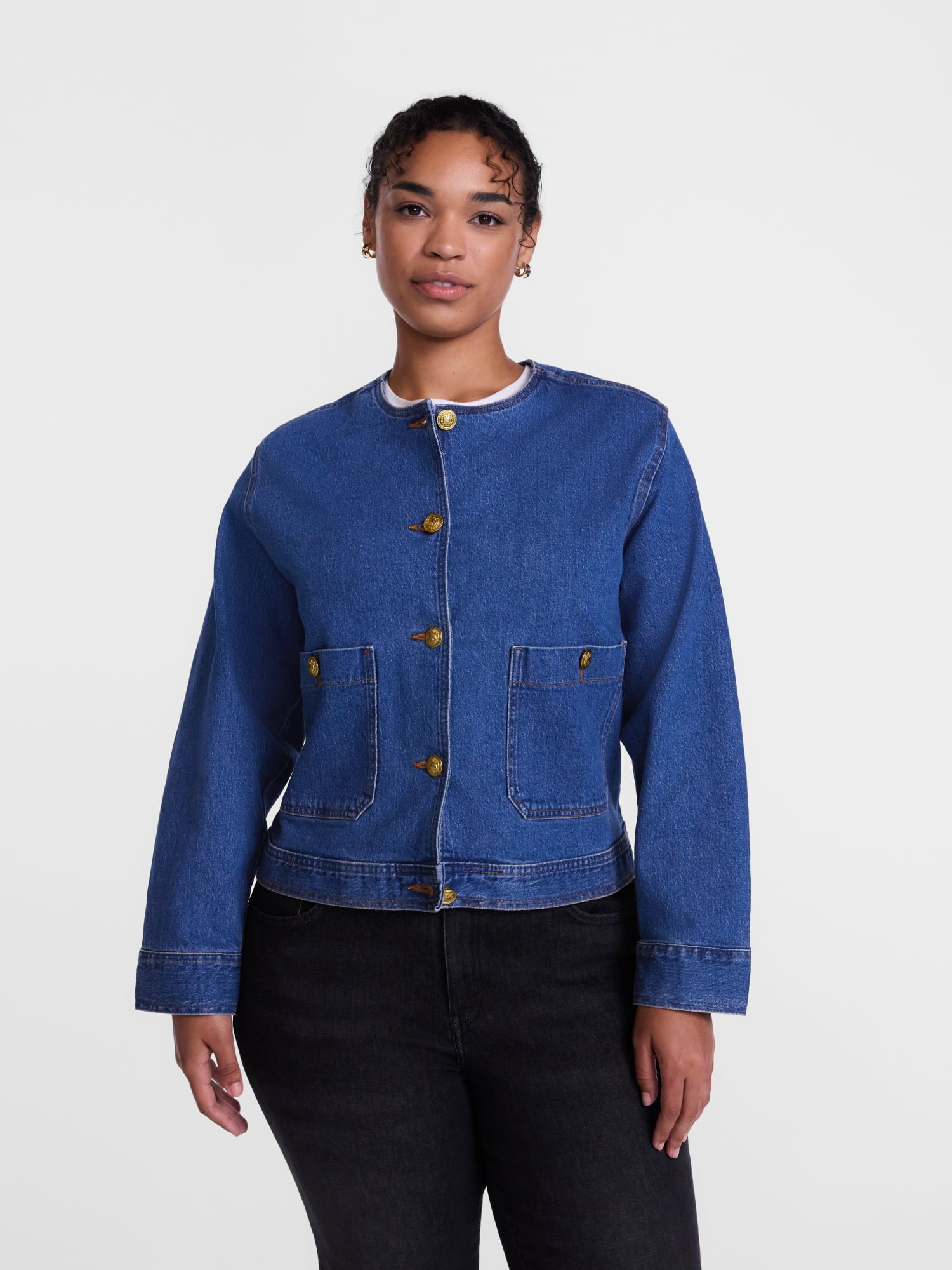 Scenario Women's and Women's Plus Denim Jacket, Sizes XS-4X