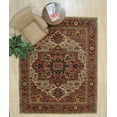 thumbnail image 2 of EORC Beige / Red Hand Knotted Wool Traditional Heriz Serapi  Rug, 8' x 10', 2 of 3