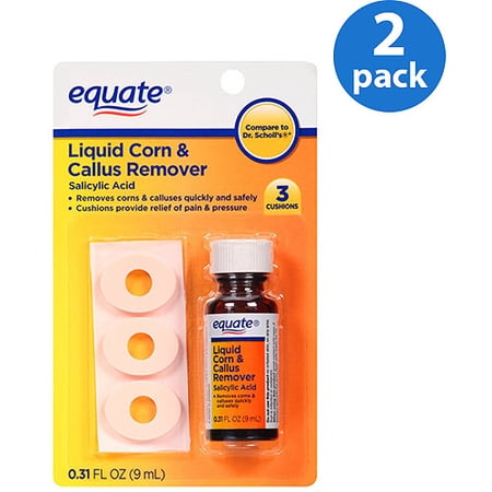 Equate Liquid Corn & Callus Remover, 4 pc (Pack of 2)