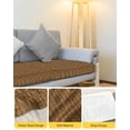 thumbnail image 4 of Vintage Rattan Couch Cushion Covers Stretch, Washable Sofa Seat Covers Individual Seat Cushion Sofa Slipcovers Minimalist Abstract Wicker Texture Brown Couch Cover Furniture Protector M-1PCS, 4 of 7