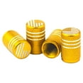 thumbnail image 4 of Thinsony 4 Pieces Car Tire Valve Stems Caps Flag Pattern Rim Sleeve Dustproof Cover Repair Parts for Bicycle Vehicle Motorcycle Gold 5Set, 4 of 6