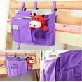 thumbnail image 3 of Gogcaro Purple Bedside Storage and Organizer - Hanging Caddy for Bed Rails, Bunk Beds, Dorm Rooms and More, 3 of 7