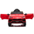 thumbnail image 6 of SESSLIFE Red Ride On Toy, Lamborghini SUV Ride On Car for Age 3-5, 12V Remote Control Motorized Riding Toys with Led Headlights, Seat Belt, 6 of 11