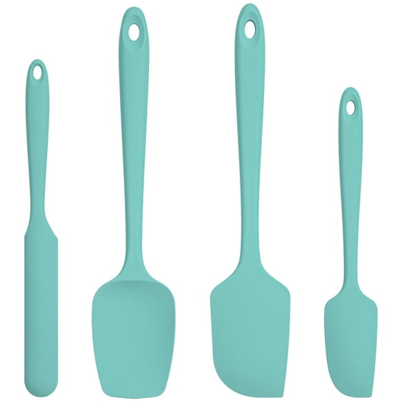Juego de espátulas de silicona U-Taste 600 °C, resistentes al calor, verde azulado y aguamarina