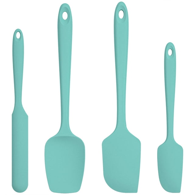 Juego de espátulas de silicona U-Taste 600 °C, resistentes al calor, verde azulado y aguamarina