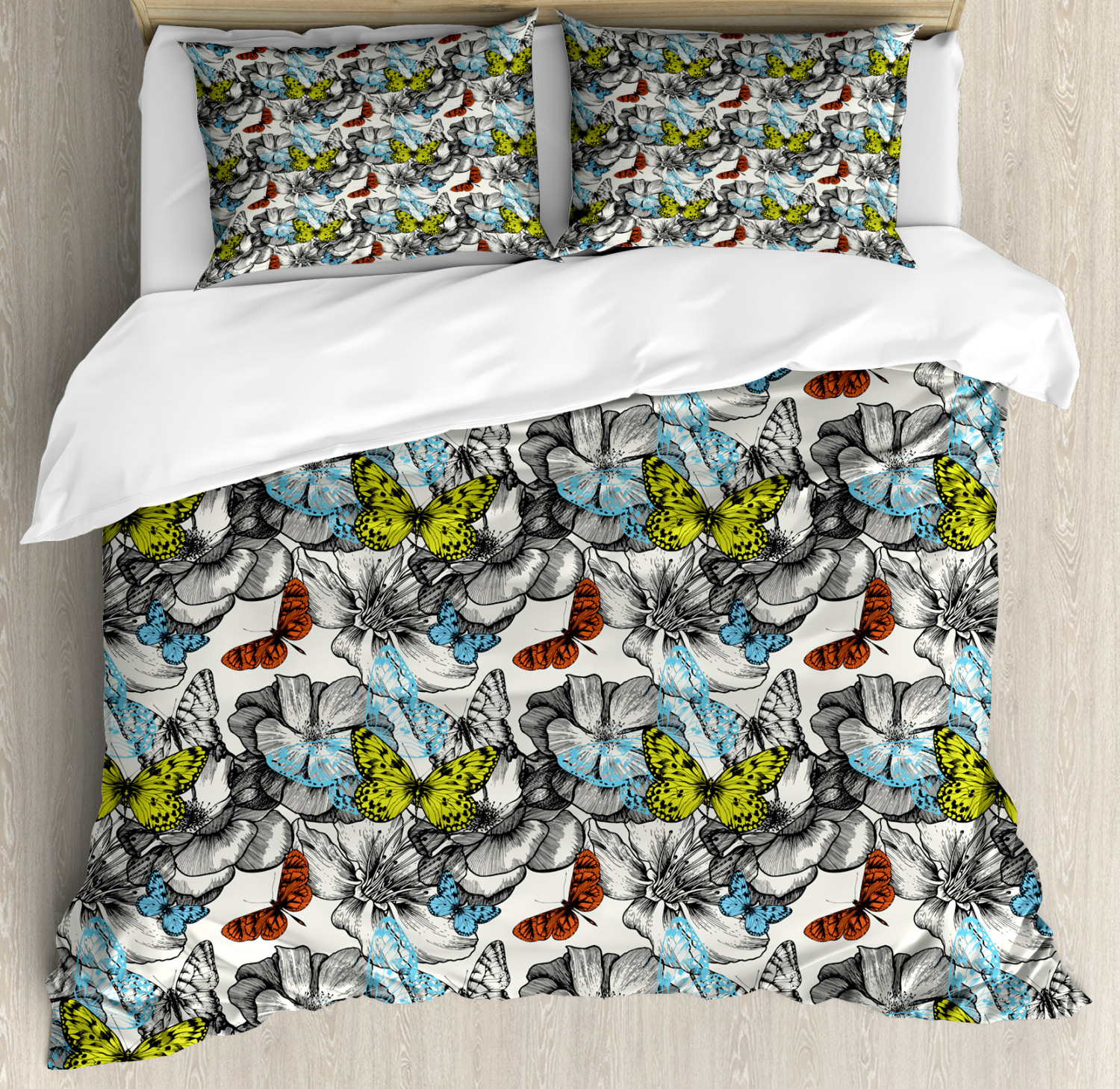 Teal Queen Size Duvet Cover Set, Abstract Traditional Polka Dots on