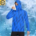 thumbnail image 2 of longantii Sun Shirts for Men Quick-Drying Long-Sleeved T Shirts with Face Mask Comfortable Breathable Hoodie Gradient Graphic Hiking Outdoor Working Shirts Spring Clothes Blue S, 2 of 5
