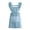 Blue, variant on mdesiwst Twill Cotton Apron with Polka Dot & Ruffle Straps Water-Resistant Kitchen Apron for Cooking Baking Breathable Large Front Pocket Home Apron