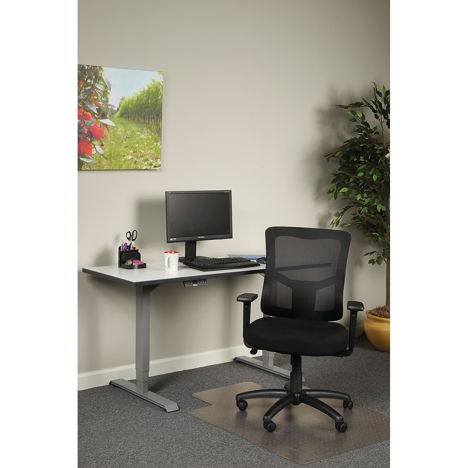 Free Shipping Alera Elusion II Series Mesh Mid Back Swivel Tilt Chair Supports Up to 275 lb 18.11 to 21.77 Seat Height Black Walmart Walmart