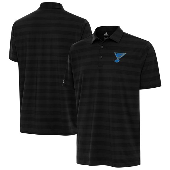 Men's Antigua Black St. Louis Blues Tunnel Polo