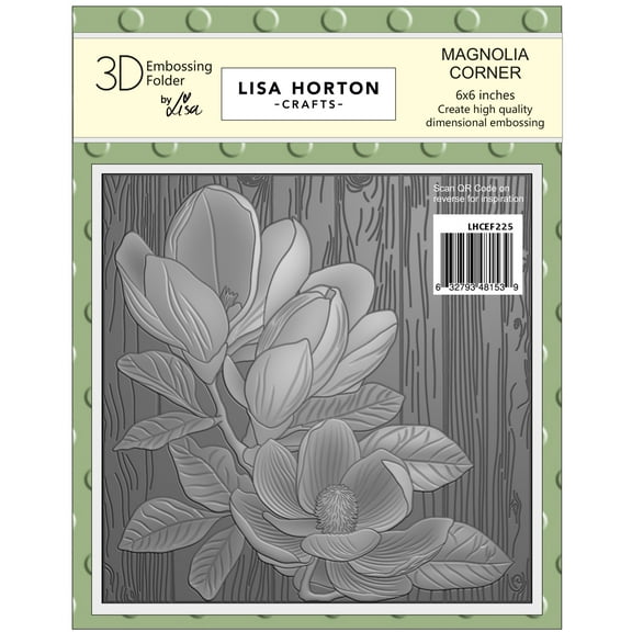 Lisa Horton Crafts  Embossing Folder 6"X6" -Magnolia Corner