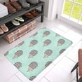 thumbnail image 3 of MKHERT Cute Cartoon Hedgehog on Mint Polka Dots Doormat Rug Home Decor Floor Mat Bath Mat 30x18 inch, 3 of 3