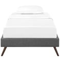 thumbnail image 5 of Modern Contemporary Urban Design Bedroom Twin Size Platform Bed Frame, Fabric, Grey Gray, 5 of 5