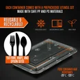 thumbnail image 5 of SQUATZ 150 Meal Prep Containers with Lids for Adults - 33oz, Microwave Safe, Reusable Food Storage, Freezer Safe, Leak-Free Lunch Container - Includes Utensils - SQFC150-1, 5 of 7