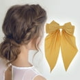 thumbnail image 2 of Unique Bargains 1 Pc Bow Ribbon French Barrette Hair Clips for Home Bright Yellow, 2 of 5