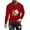 Red, variant on Raeneomay Long Sleeve Shirts for Men Halloween Printed Top Casual Long Sleeved Round Neck Top