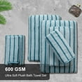 thumbnail image 5 of Jessy Home 4 Pack Green Pine Bicolor bar Stripe Large Bath Towels Set Oversized Bath Sheet Soft Towel Set, 5 of 7