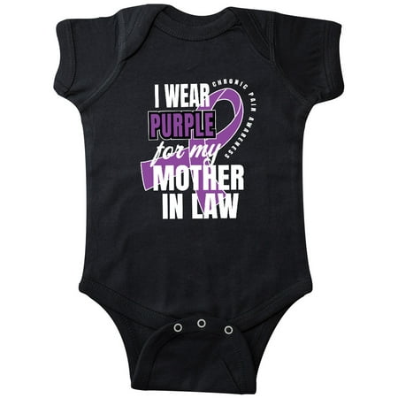 

Inktastic Chronic Pain I Wear Purple For My Mother in Law Gift Baby Boy or Baby Girl Bodysuit