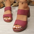 thumbnail image 2 of Xucatan Women's Snake Print Block Heel Mules, Double Strap Open Toe Slides with Faux Leather, Textured Chunky Heel Sandals, Versatile Summer Office Footwear Gift, 2 of 9