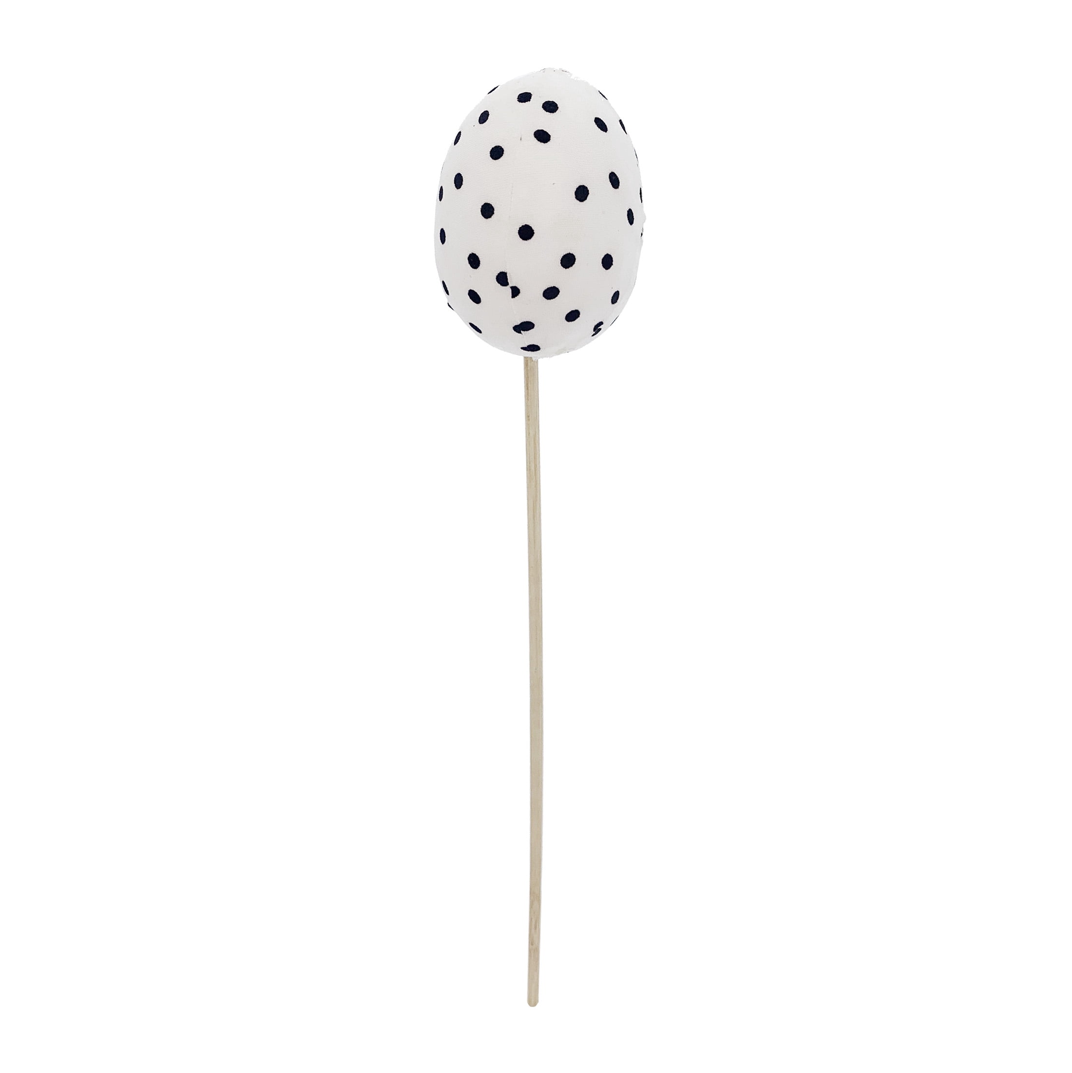 Way to Celebrate Easter Black & White Fabric Covered Egg Pick 10" Decoration Assortment