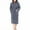 S1-Navy, variant on Bath Robes for Women Long Size with Pockets Hooded Loose Housecoat Belted Solid Absorption Ladies Sleepwear