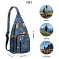 thumbnail image 3 of Waterproof Hiking Sling Backpack for Women – Lightweight Floral Crossbody Chest Bag with Adjustable Strap, Botanical Wildflower Travel Backpack for Outdoor & Everyday Use, 3 of 4