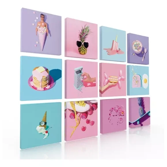 Set De 12 Cuadros Decorativos, Para Recamara Pop Fashion