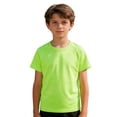 thumbnail image 3 of Ticikt Boys' Mesh Short Sleeve T-Shirt, Kids Quick Dry Breathable Athletic Tee, Lightweight Crew Neck Sports T Shirt for Kids 3-12Y,Light Green, 3 of 4