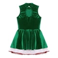 thumbnail image 6 of Doomiva Kids Girls Christmas Dance Dress Xmas Gingerbread Man Roleplay Dress Up Ballet Velvet Dance Tutu Dress Party Green 14, 6 of 7