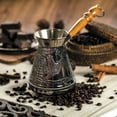 thumbnail image 2 of STPgoods Leopard Copper Cezve 7 fl oz Turkish Coffee Pot with Wooden Handle Stove Top Coffee Maker, 2 of 11