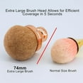 thumbnail image 3 of Extra Large Body Makeup Brush For Self Tanner, Self Tan Back Applicator, 74mm Wide-headed Kabuki Brush For Bronzers Blend Self Tanning Applicator, Oval Face Leg Makeup Brush With Drawstring Bag, 3 of 6