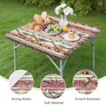 thumbnail image 4 of 36x36 Inch Square Tablecloth Bohemian Style, Floral Elastic Cover for All-Purpose Use on Indoor Outdoor Tables, 4 of 6