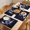 thumbnail image 5 of Placemat Set of 6 Astronaut Galaxies Clouds Placemats for Dining Table Sporty Style Baseball Washable Table Mats for Kitchen and Party Decor Indoor & Outdoor Use, 5 of 8