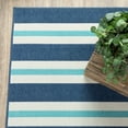 thumbnail image 3 of 4' X 6' Blue Geometric Stain Resistant Indoor Outdoor Area Rug, 3 of 5