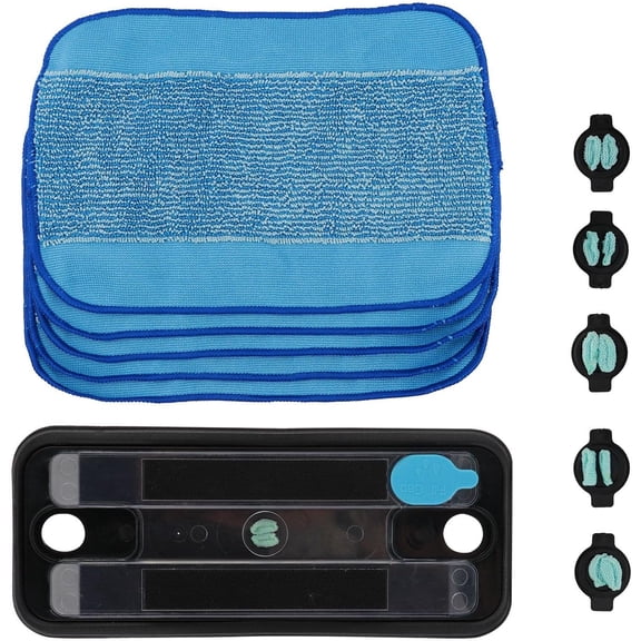 11pcs Reservoir Pad Set, Mop Pads Compatible with iRobot Braava 380 380t 320 Mint 4200 5200 Vacuum Cleaners