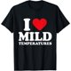 thumbnail image 1 of Camiseta divertida con texto en inglés "I Love Mild Temperatures, 1 of 2