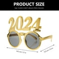 thumbnail image 3 of WASHWEPE Festival Sunglasses Golden Number Shape PC 1Set For Wedding And New Year Celebration, 3 of 7