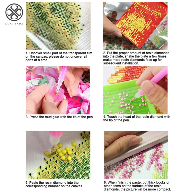 Luxtrada Full Drill 5D DIY Diamond Art Animals Embroidery Craft Decor Cross  Stitch Kits with Tools (type, tiger) 