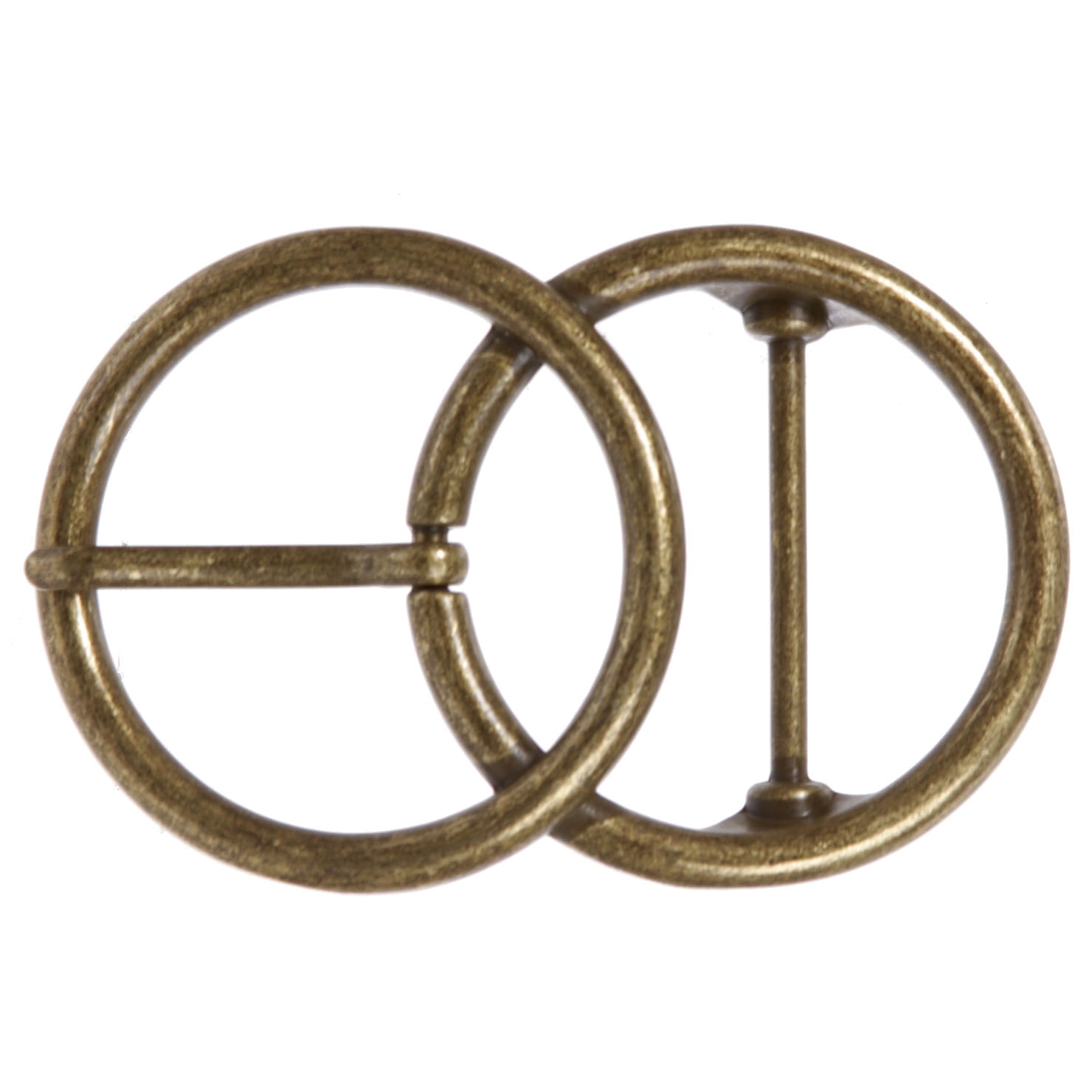 Single Prong Round Double Circle Knot Belt Buckle