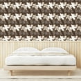 thumbnail image 3 of Ambesonne Floral Peel & Stick Wallpaper for Home, Monochromatic Orquid Print, 13"x36", Dark Cocoa Beige and White, 3 of 5