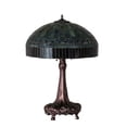 thumbnail image 5 of Meyda Tiffany 27825 31 Inch High Tiffany Candice Table Lamp   Mahogany Bronze Finish with Green/Violet Glass, 5 of 6