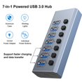 7 port USB3.0 Docking station hub group control branching device