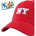 thumbnail image 2 of Kids Size NY Washed Cotton Baseball Cap Adjustable Dad Hat Youth Junior, 2 of 5
