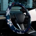 thumbnail image 6 of Christmas Snowflakes 14.5 Inch Printing PVC Leather Car Wheel Cover Steering Wheel Cover Auto Accessories, 6 of 6