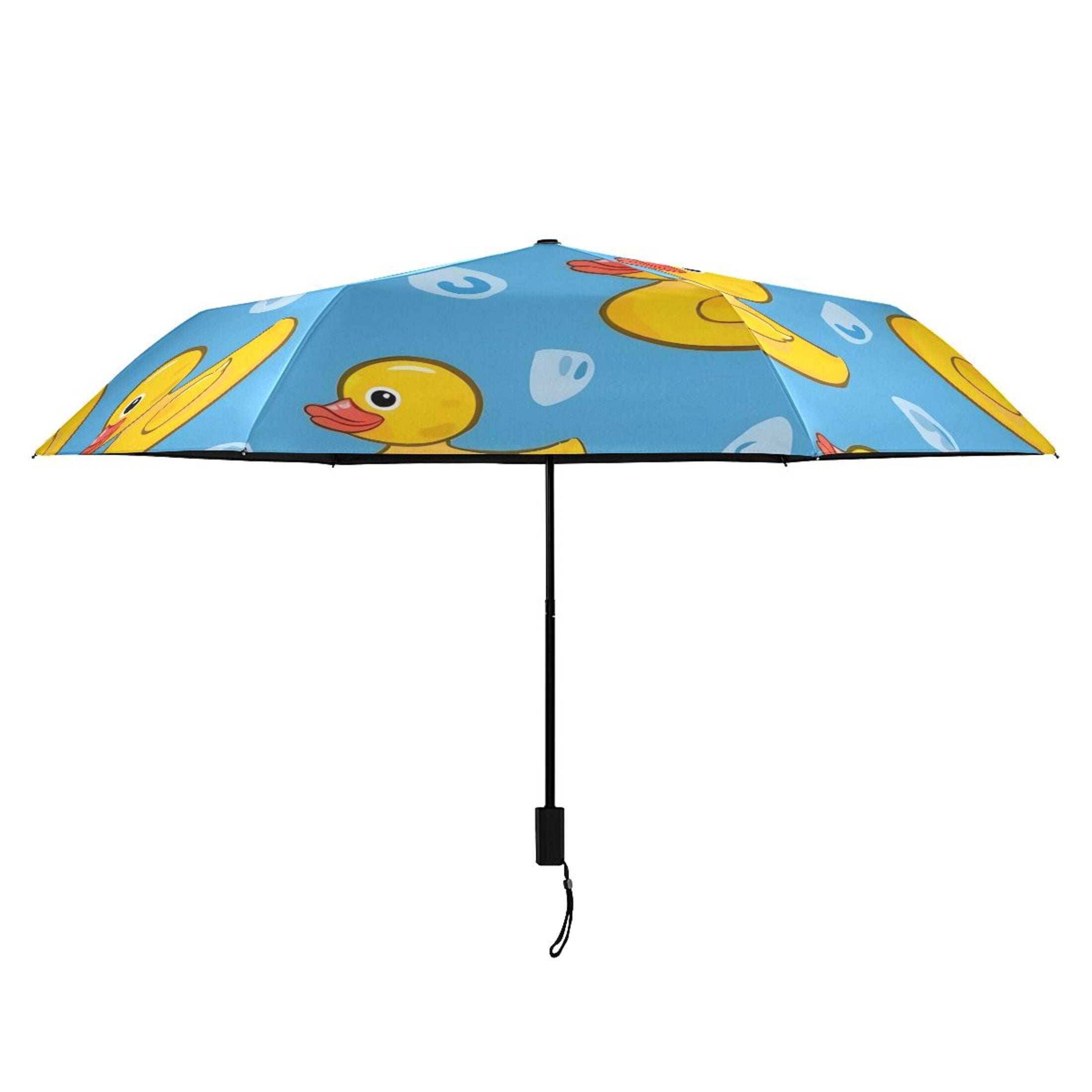 Little Duck on Water Compact Sun Umbrella Windproof Travel Umbrellas for Rain Strong Portable UV Protection
