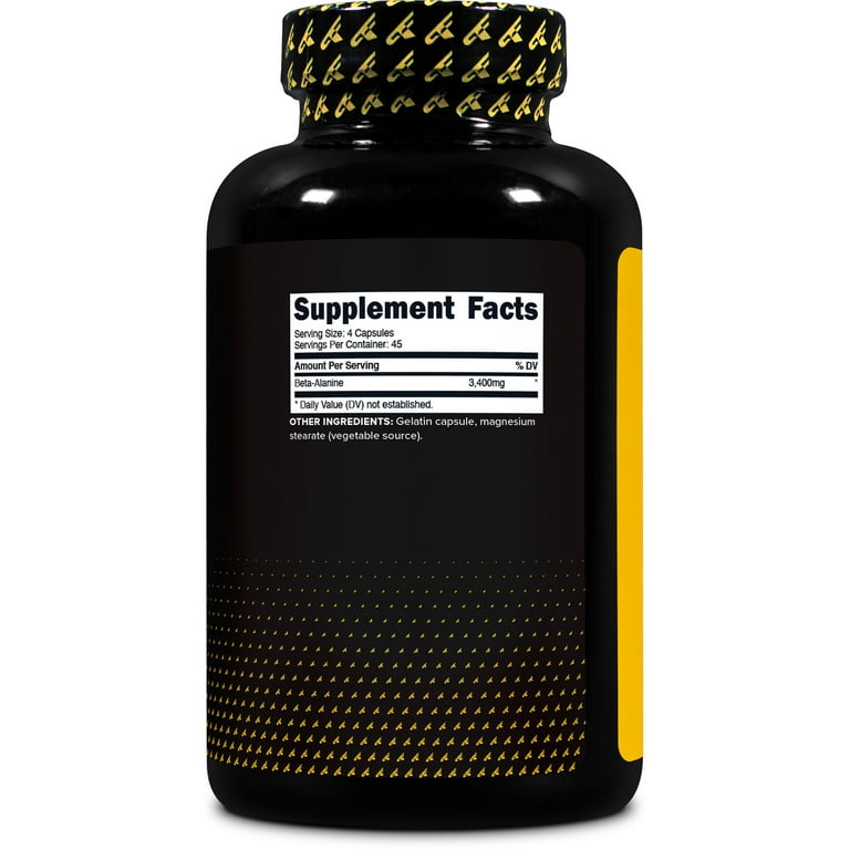 Primaforce Beta Alanine Supplement Capsules 3,400mg, 180 Capsules (45  Servings)