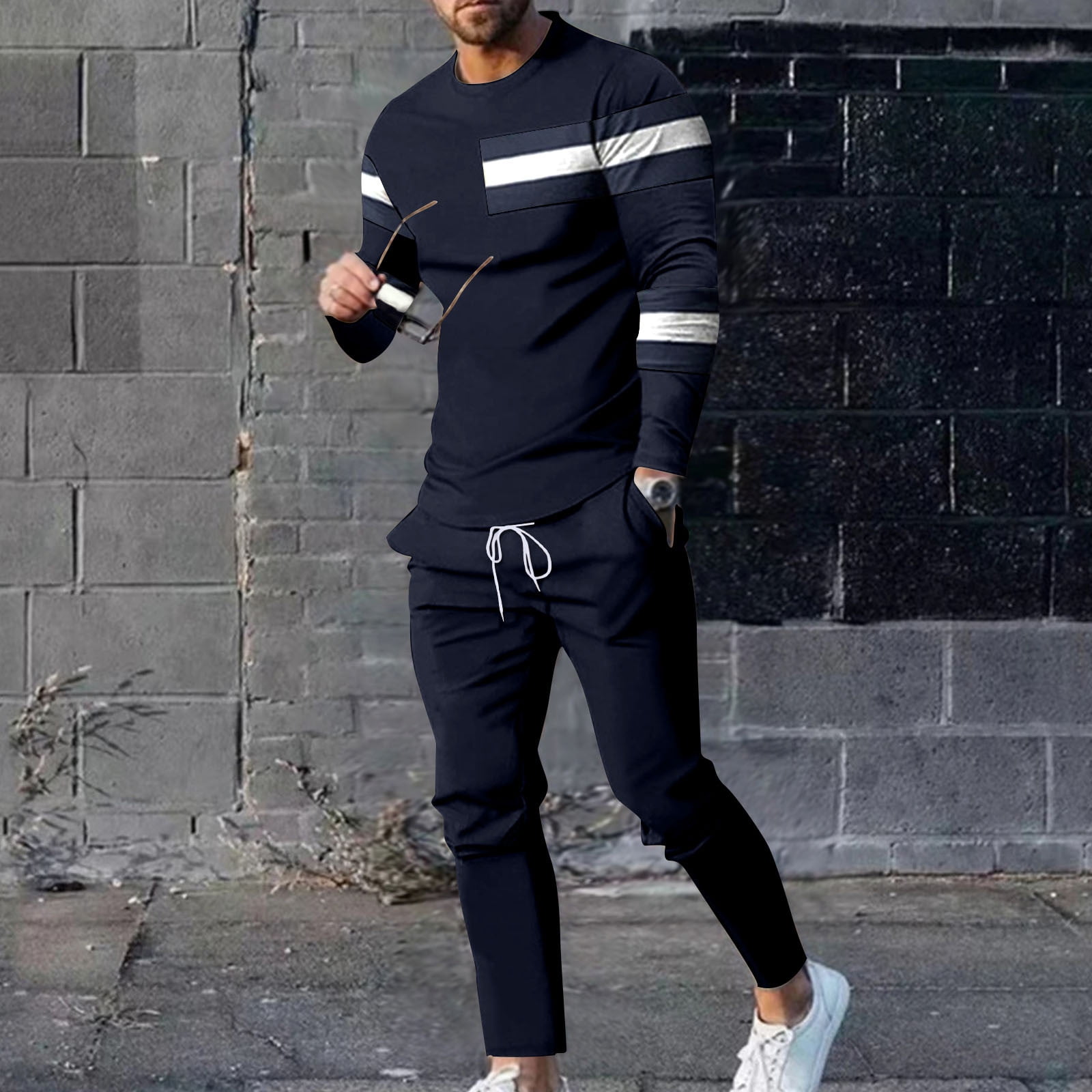 Tenue Fitness Zippée Survêtement Homme Décontracté - Ensemble Sweat + Jogging Zip Complet | Sport Style 2024 Tenue Sport Complète Homme