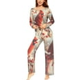thumbnail image 2 of ALAZA Cardinal on Berry Tree Women's 2 Piece Long Sleeve Sleepwear Soft Ladies Lounge Pajama Set Pants S, 2 of 7