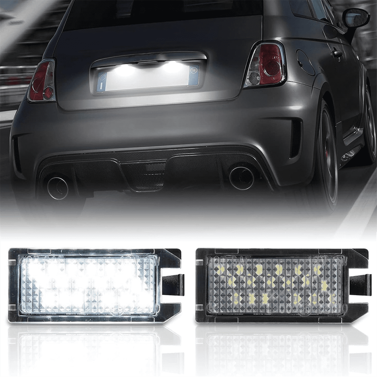 Car Number License Plate Light Lamp White 68228931AA 68228930AA for FIAT 500 For Maserati Levante For Jeep For Dodge Tail Lamps